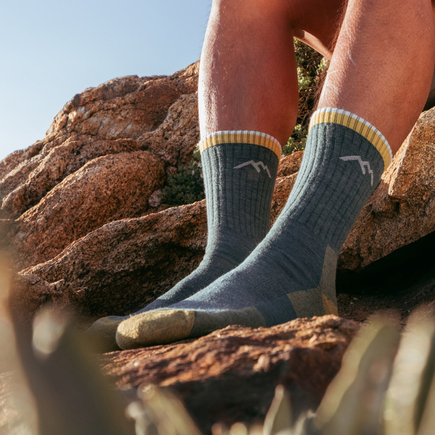 1466 Hiker in Spruce — worn close-up