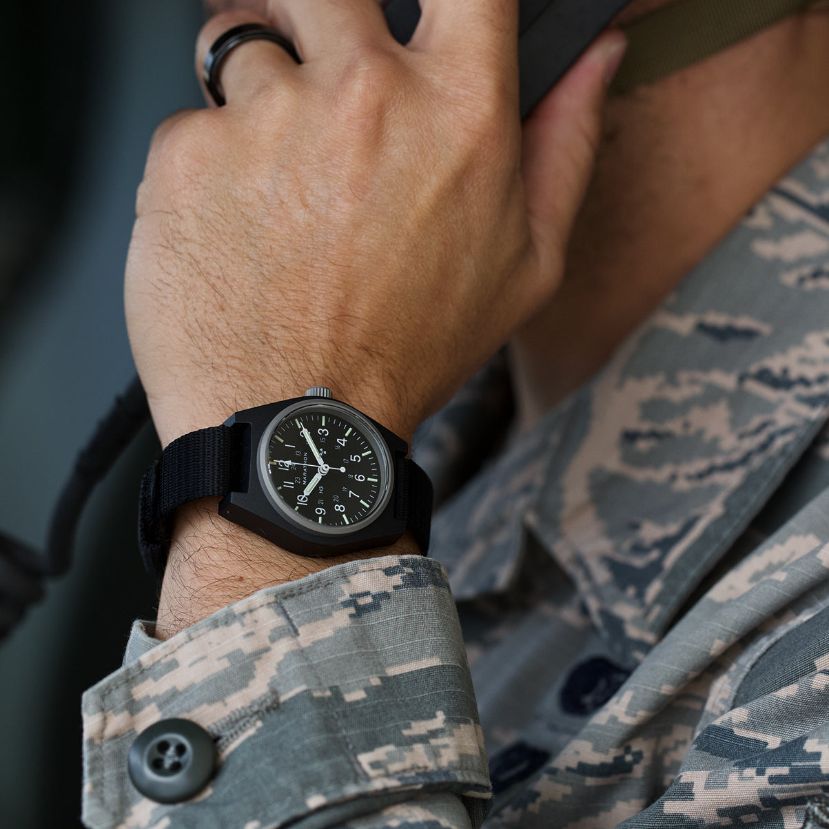 GPM 34mm in Black — worn view